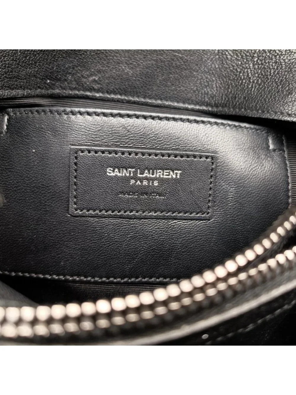 Saint Laurent Carre Black Leather Shoulder Bag
